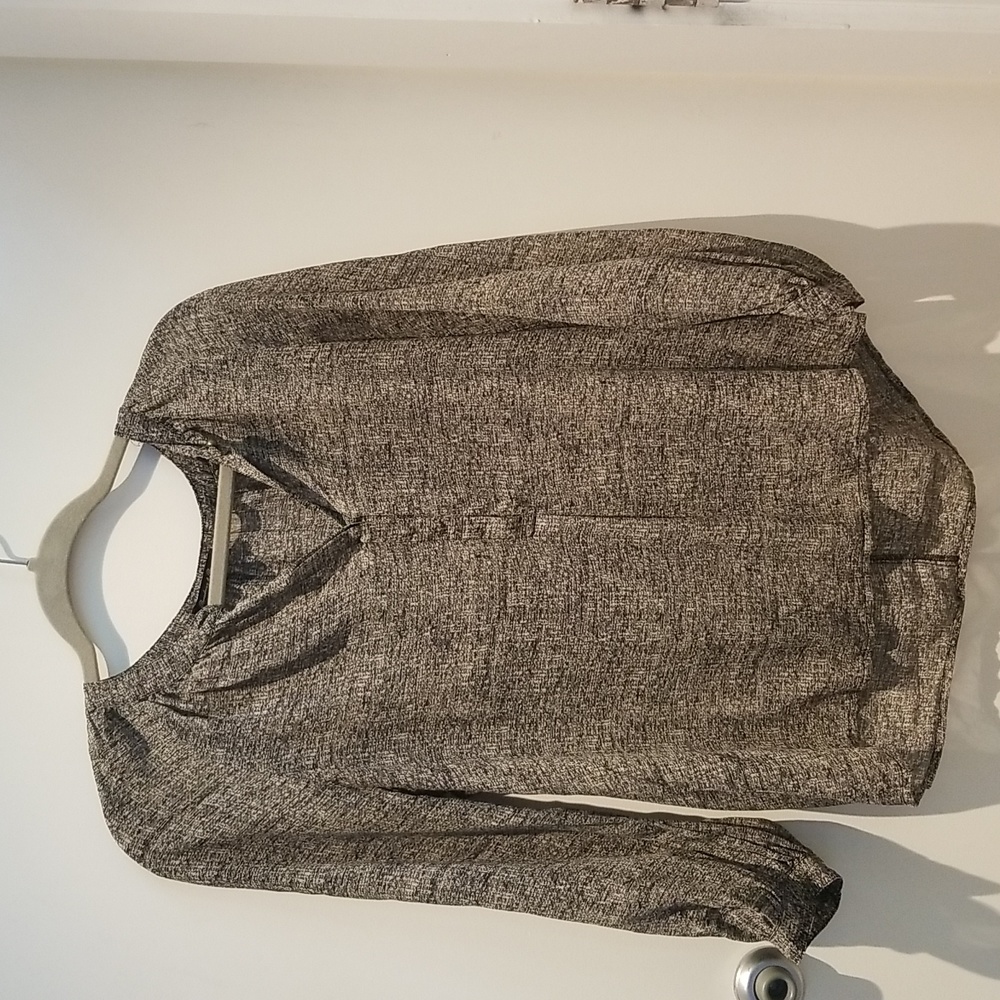 Grey/Black Work Blouse